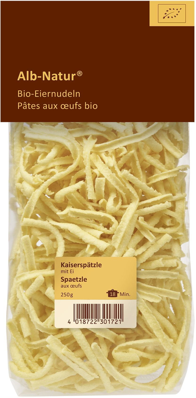 Nudeln (Eiergrieß) Spätzle BIO 250 g - ALB GOLD