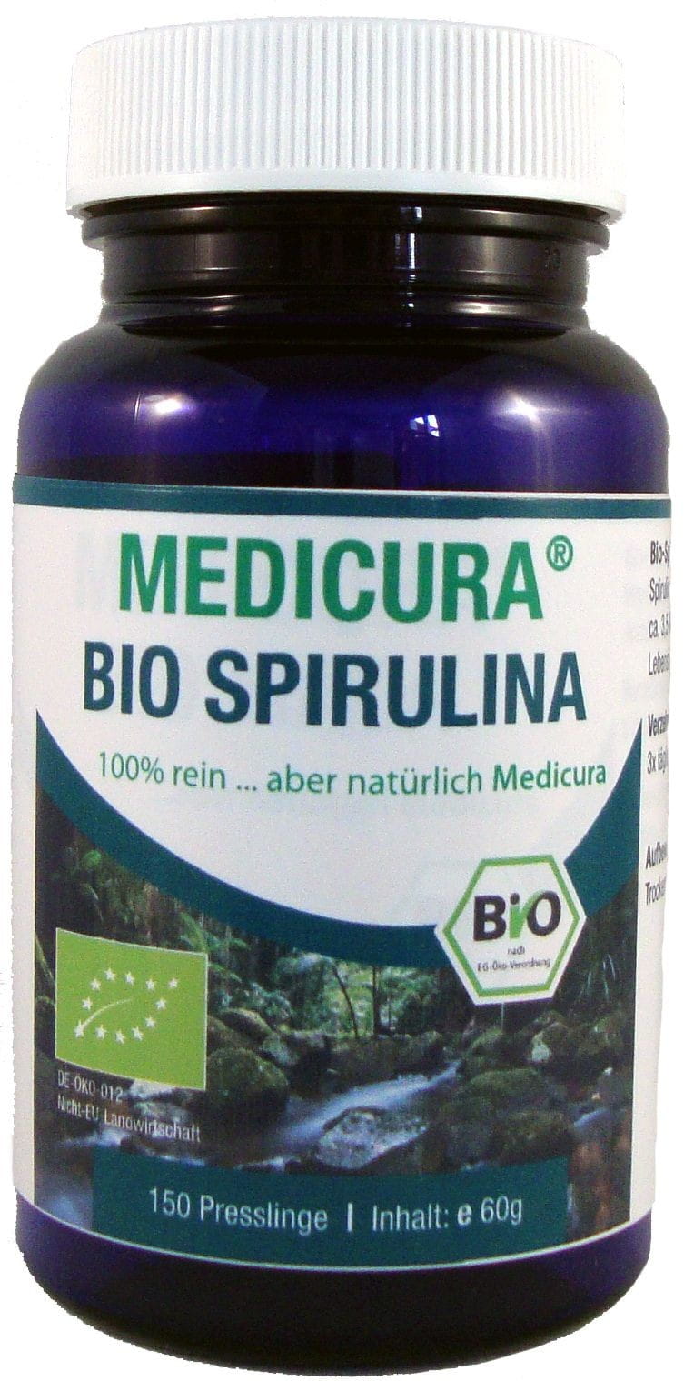 Spirulina in Lutschtabletten BIO 60 g (150 Stück) - MEDICURA