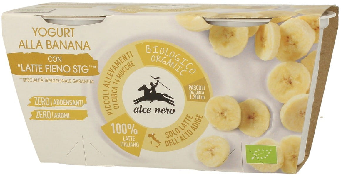 Bananenjoghurt BIO 2 x 125 g - ALCE NERO