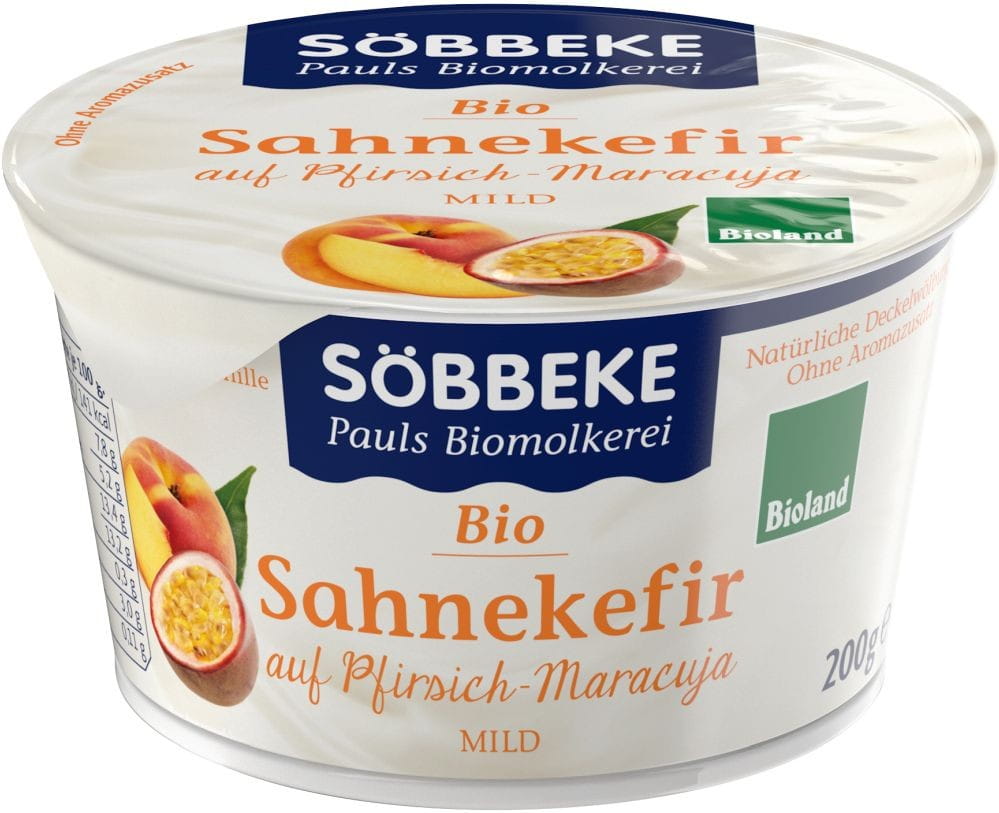 Cremiger Kefir Pfirsich - Maracuja BIO 200 g - SOBBEKE