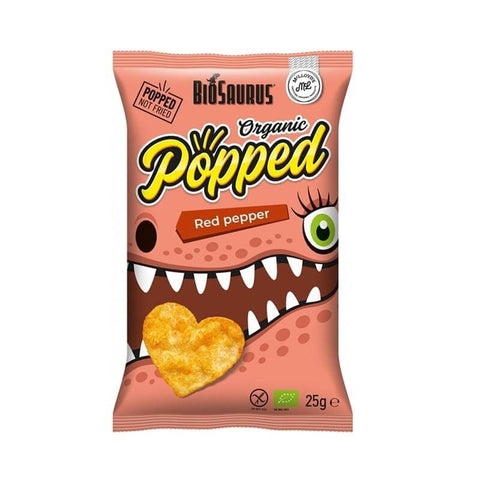 Rote Linsen Chips mit Paprikageschmack glutenfrei BIO 25 g BIOSAURUS