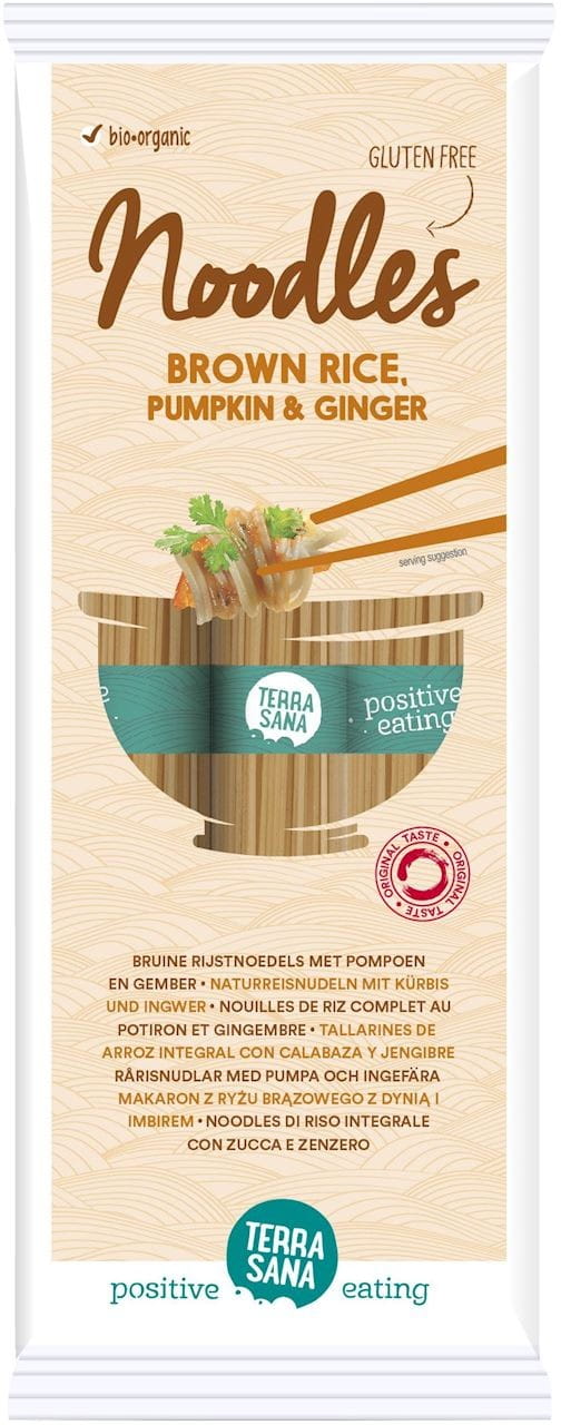 Glutenfreie Reisnudeln (Vollkornreis mit Kürbis und Ingwer) BIO 250 g - TERRASANA