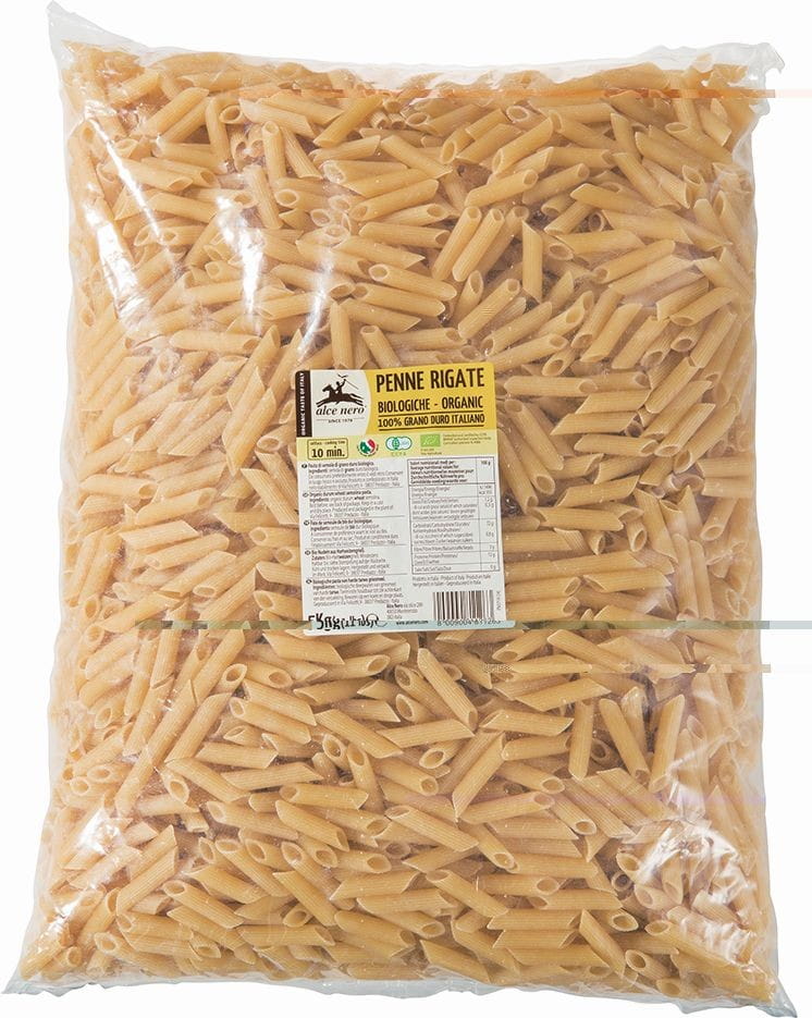 Penne (Grieß) Nudeln BIO 5 kg - HORECA ALCE NERO