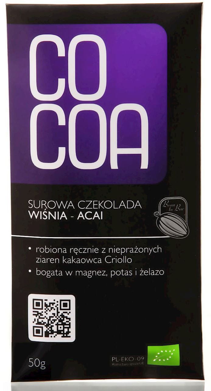 Schokolade rohe Kirsche - Acai BIO 50 g - KAKAO