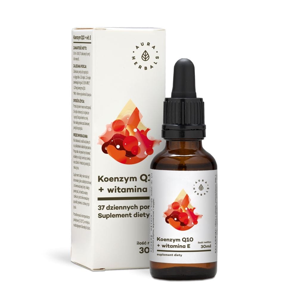 Coenzym Q10 + Vitamin E flüssig 830 Tropfen 30 ml AURA HERBALS