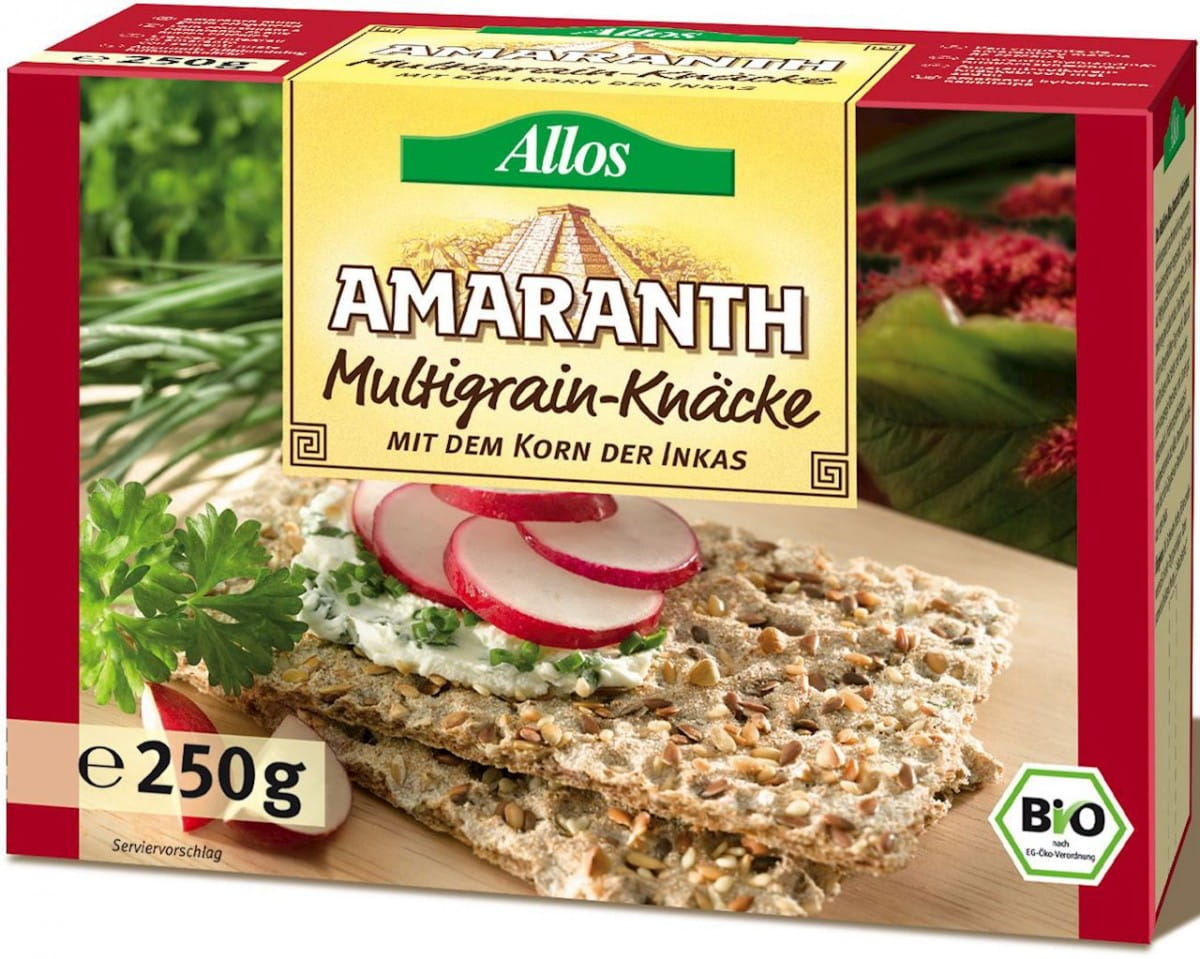 BIO Mehrkorn Amaranth Knäckebrot 250 g - ALLOS