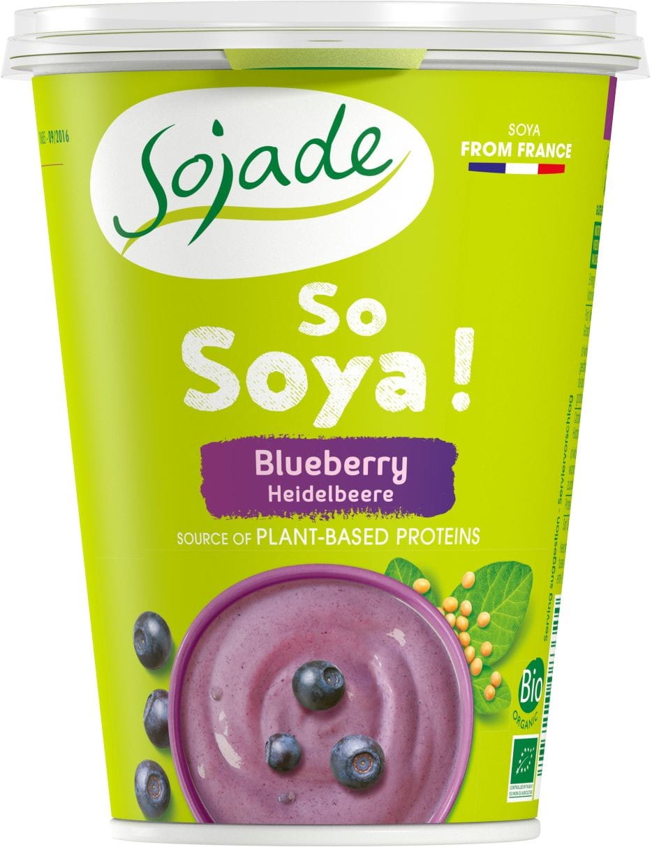 Glutenfreies Sojaprodukt mit Heidelbeeren BIO 400 g - SOJADE